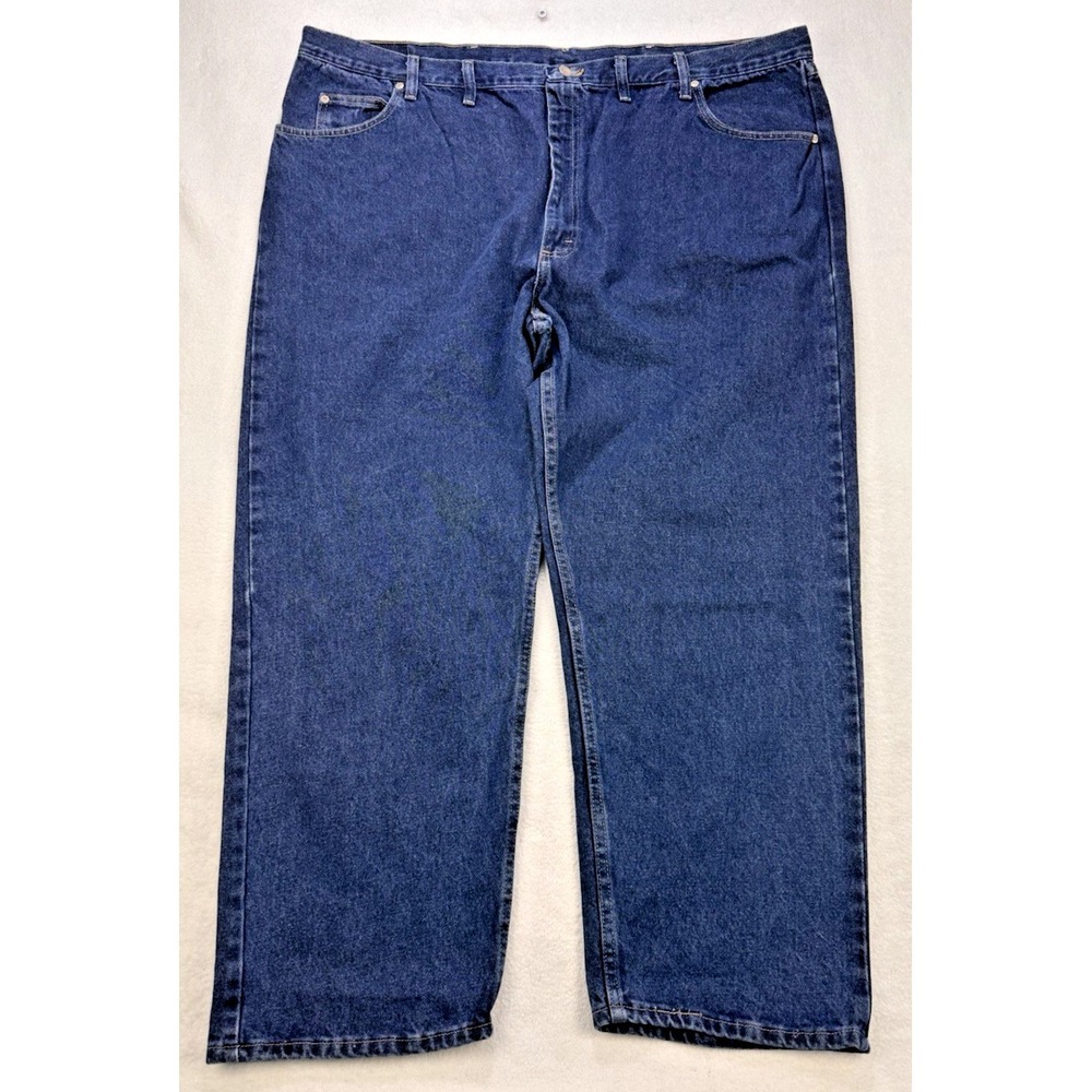 Wrangler 5 Star Jeans Men 50x29 Blue Relaxed Fit‎ Premium Denim NWT